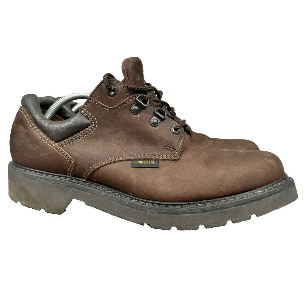 John Deere Boots Men's 11 M Leather Work Safety Oxford Shoes